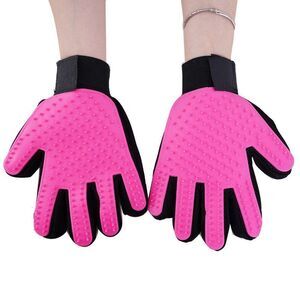 🎉Host Pick🎉 Silicone & Mesh Pet Grooming Gloves Set of 2 Pink